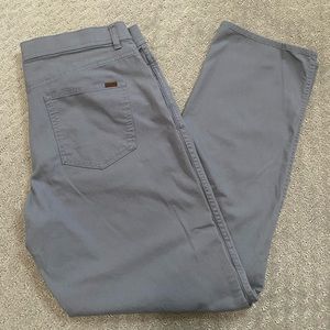 Mens Duck Head Pinpoint Canvas Five-Pocket. Slate blue. Size 35/32.